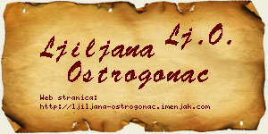 Ljiljana Ostrogonac vizit kartica